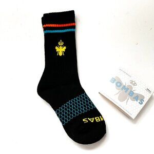 Bombas Youth Black Crew Socks size small